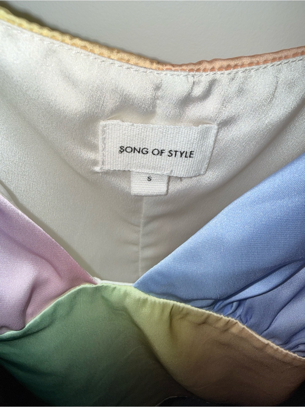 Song of Style Pastel Rainbow Satin Cami - Picture 3 of 4